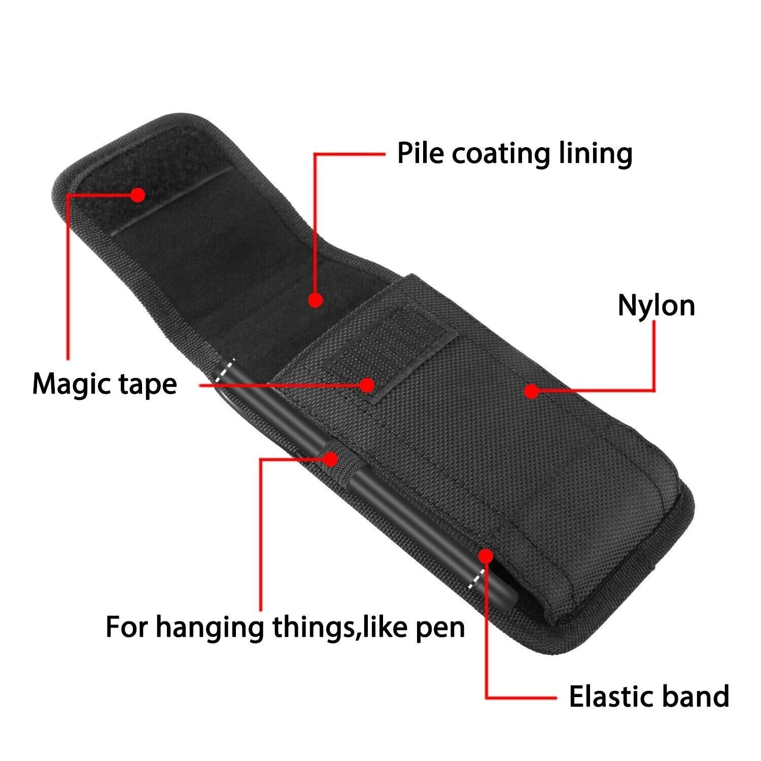 Vertical Cell Phone Holster Pouch Wallet Case with Belt Clip for Iphone Samsung