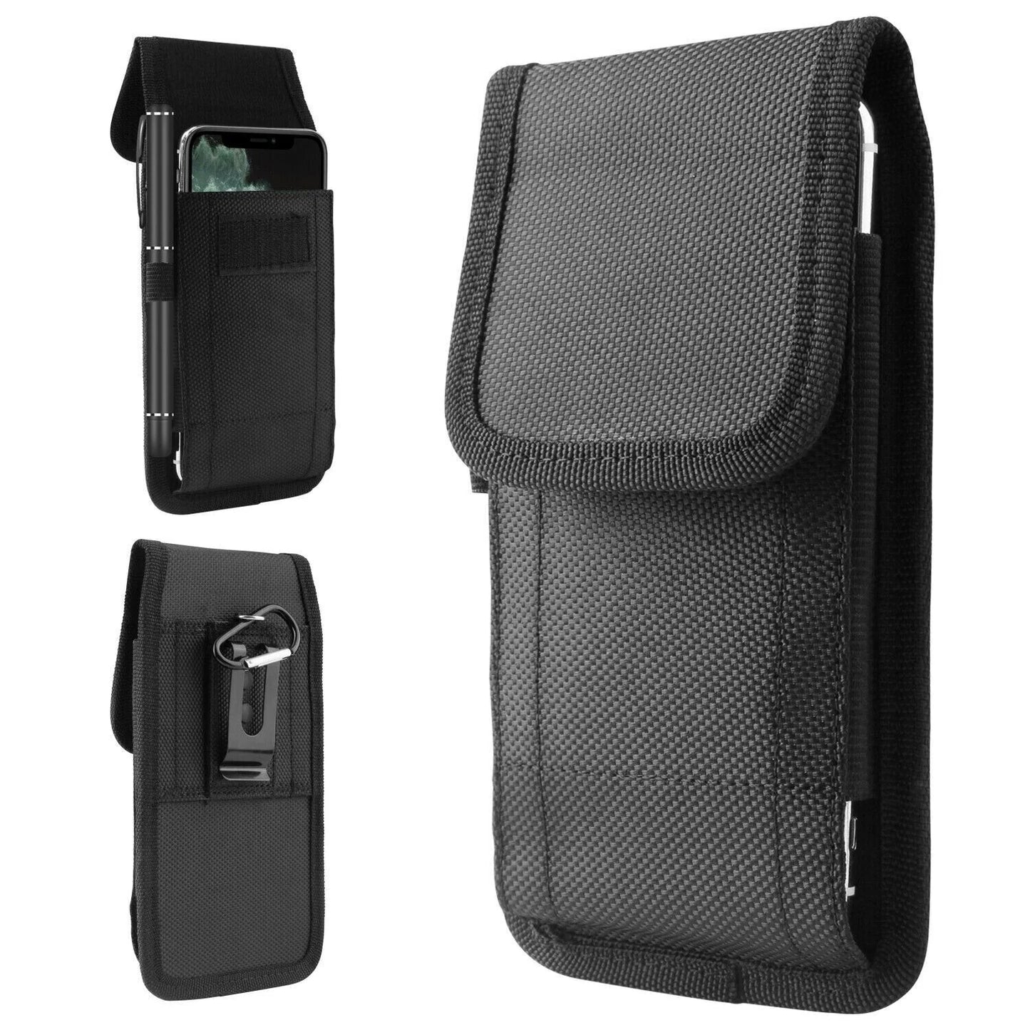 Vertical Cell Phone Holster Pouch Wallet Case with Belt Clip for Iphone Samsung