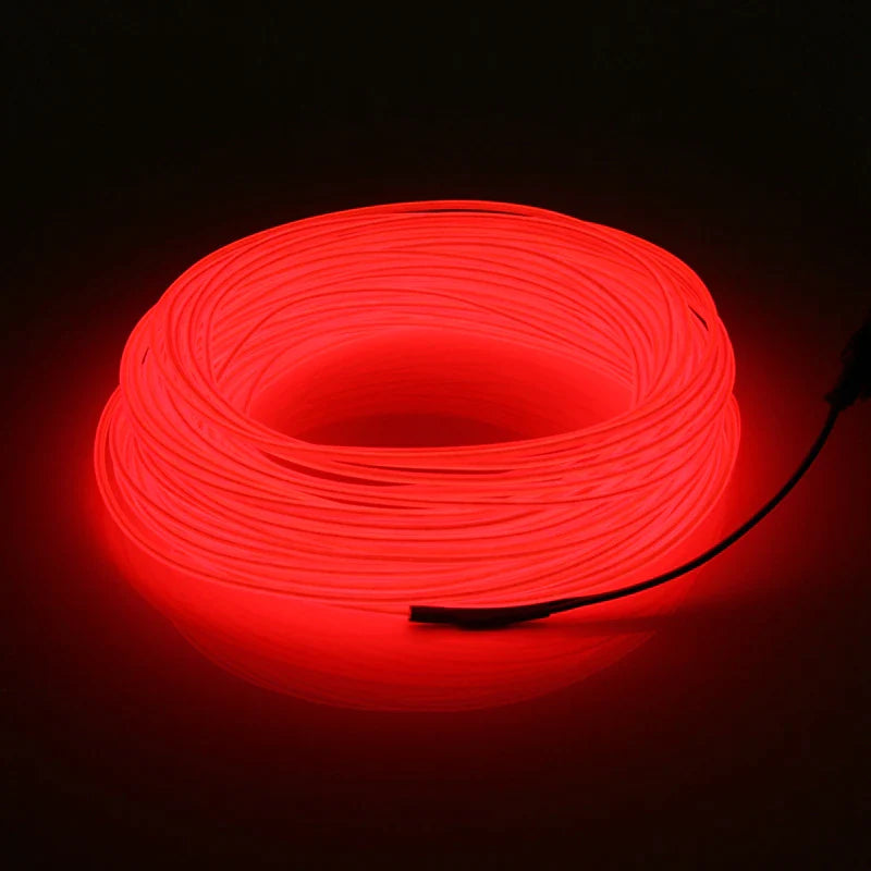 Neon LED Light Glow EL Wire String Strip Rope Tube Decor Car Party + Controller