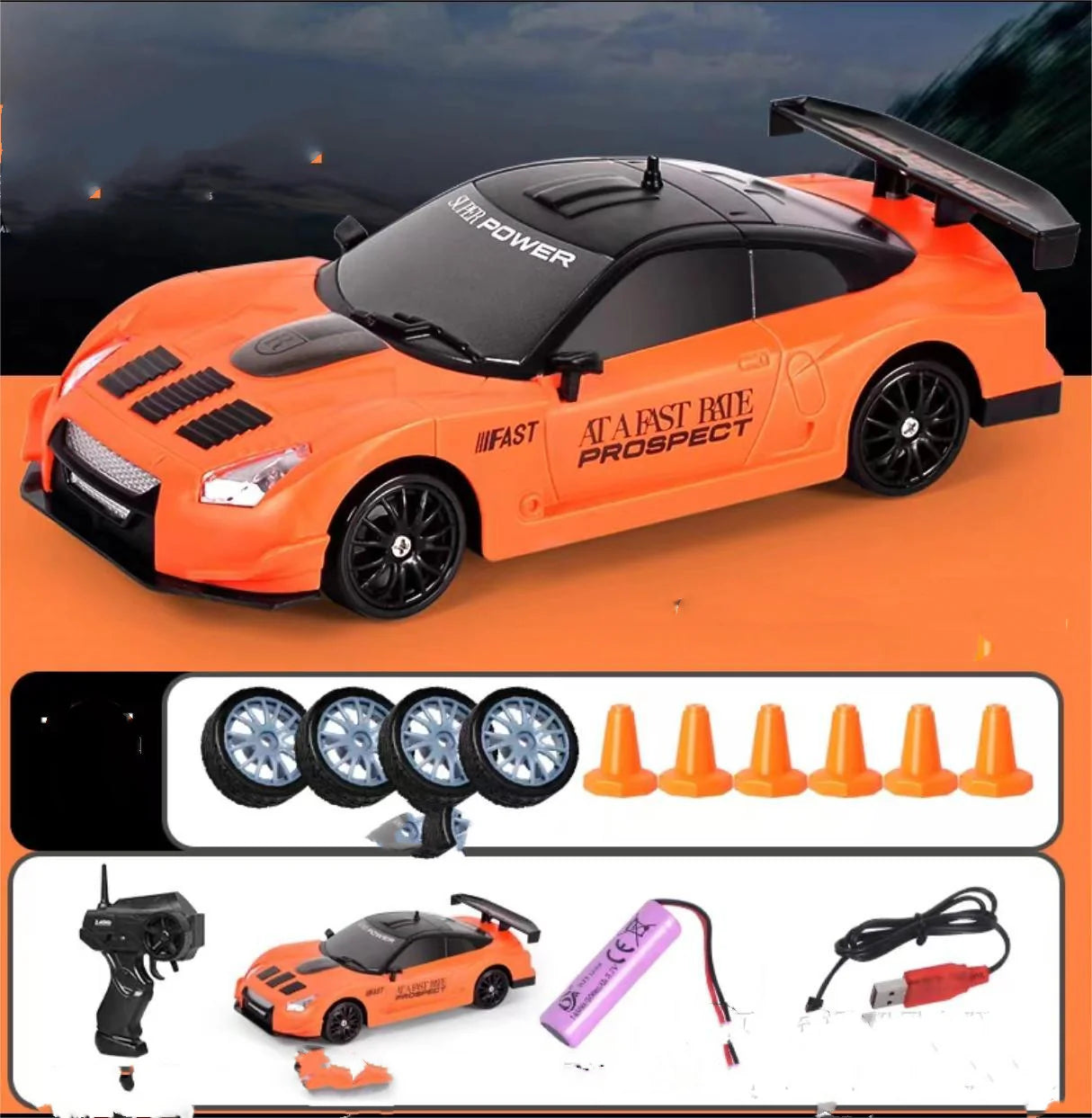 2.4G Drift Rc Car 4WD RC Drift Car Toy Remote Control GTR Model AE86 Vehicle Car RC Racing Car Toy for Children Christmas Gifts