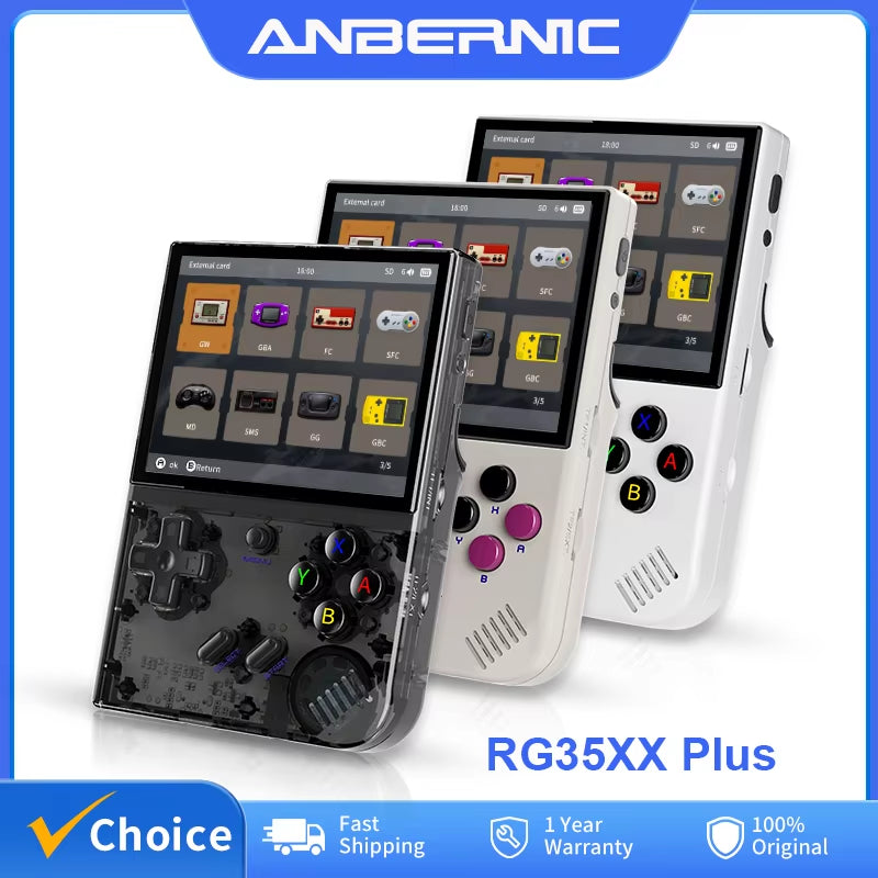 RG35XX plus Retro Handheld Game Player Console 5000+ Classic Games Support Wireless/Wired Controlle HD-MI TV Output